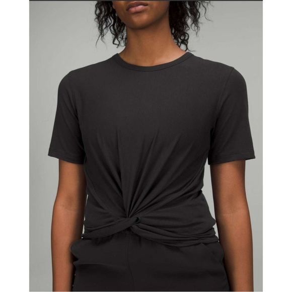 Lululemon Crescent T Shirt Pima Cotton Black Short Sleeve Casual Athleisure 8 - Picture 2 of 13